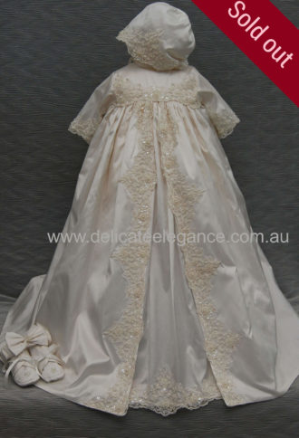 4216G: Girls' Silk Christening Gown