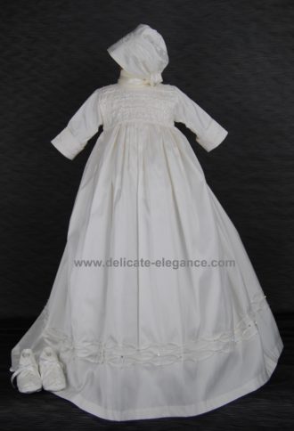 4218: Girls' Silk Christening Gown