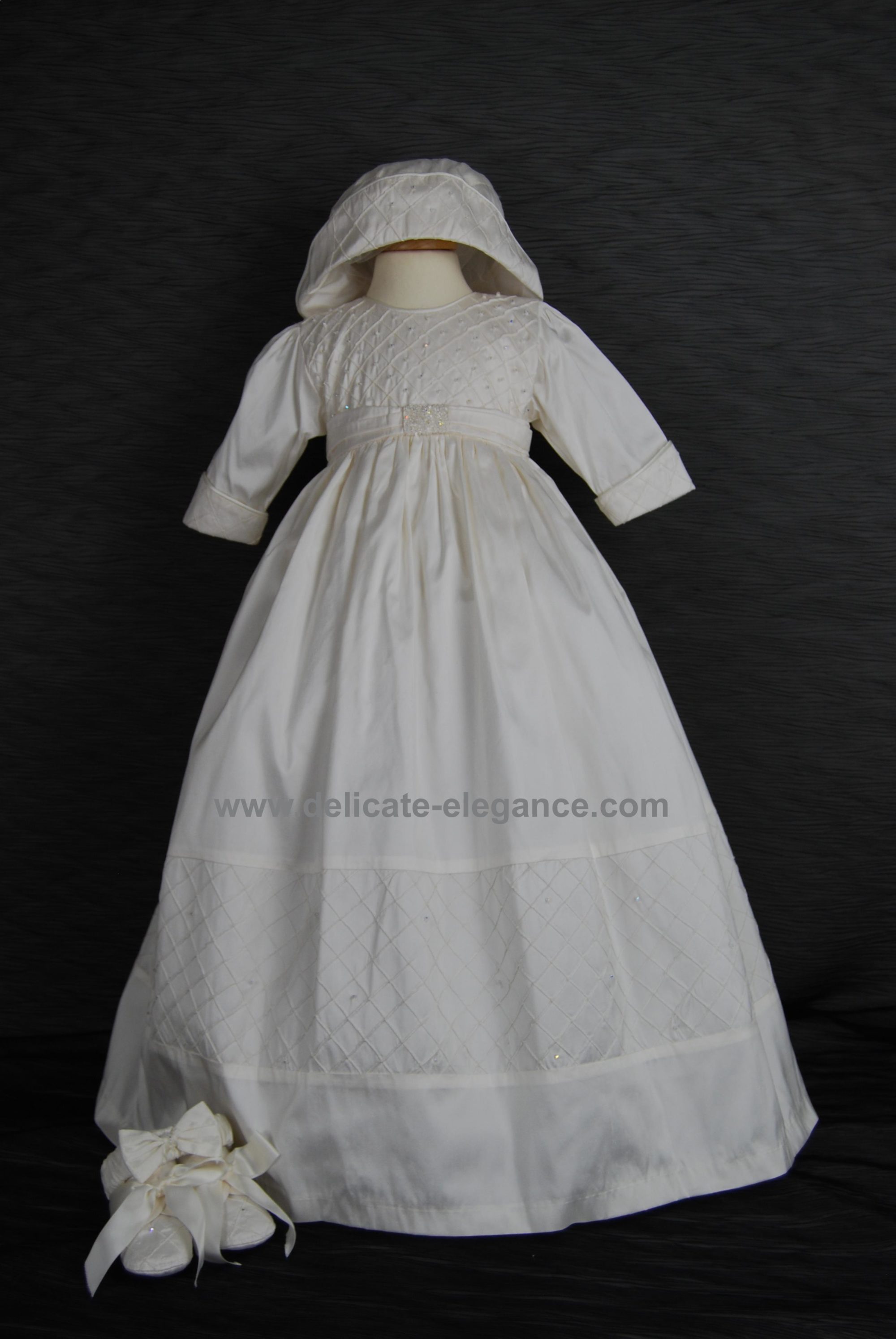 4221: Girls' Silk Christening Gown