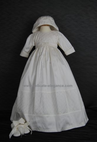 4221: Girls' Silk Christening Gown