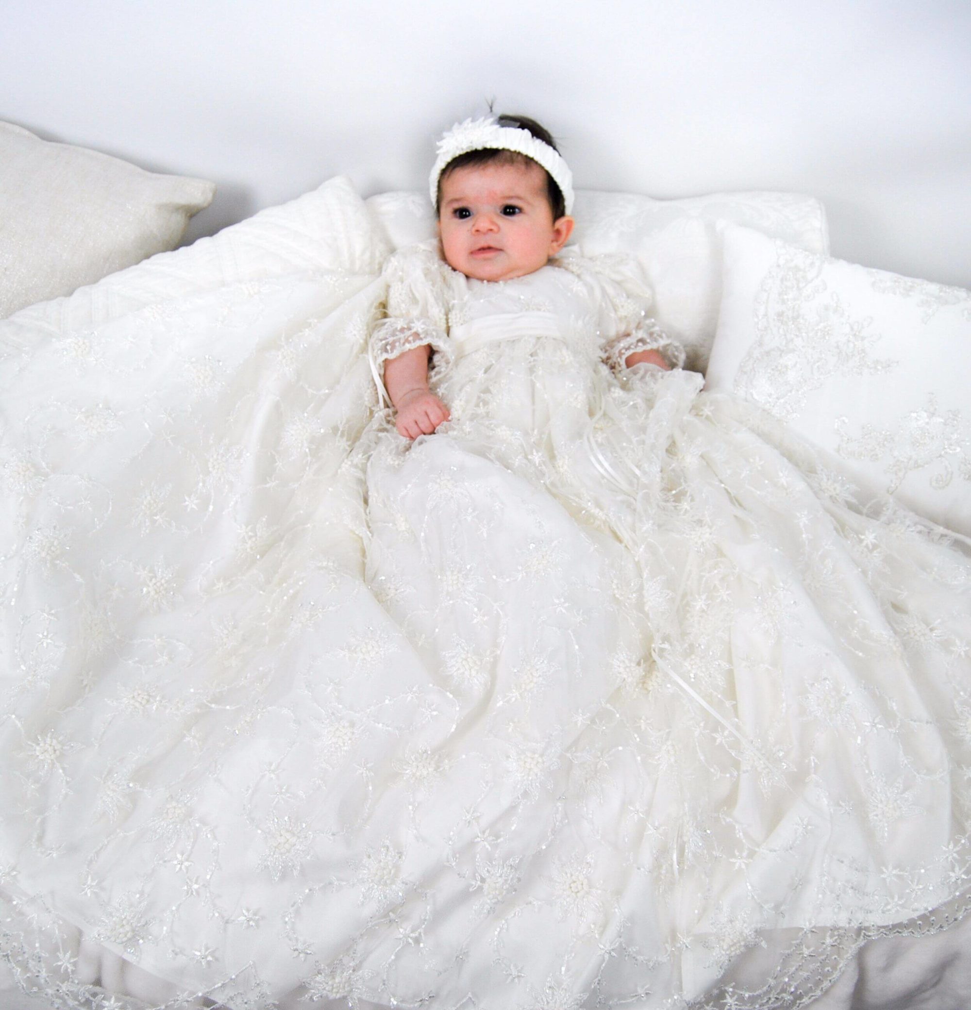 4245: Girls' Silk Christening Gown