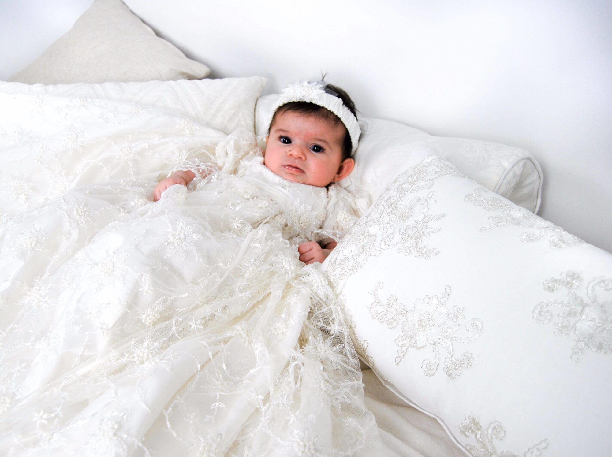 4245: Girls' Silk Christening Gown