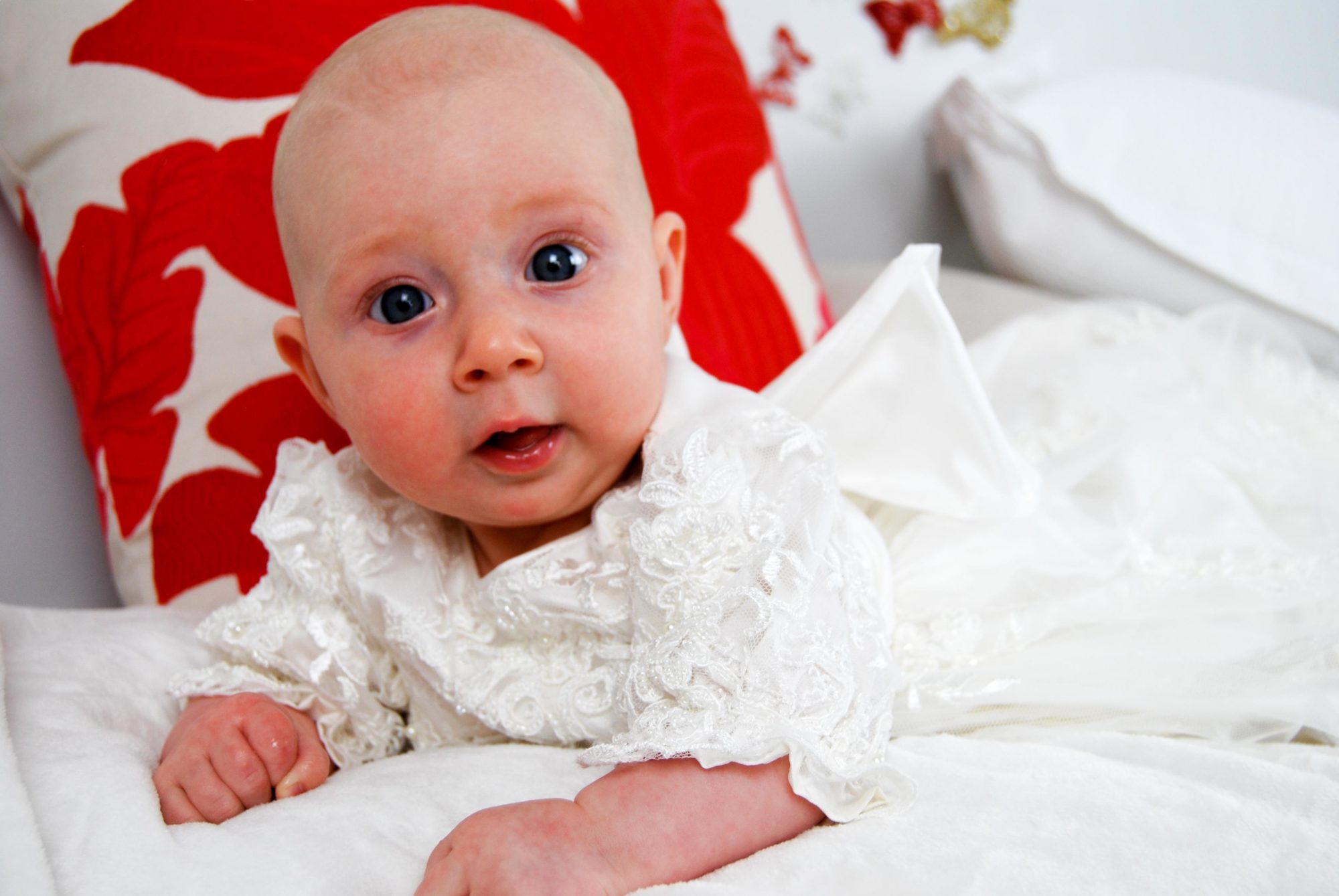 4252: Girls' Silk Christening Gown