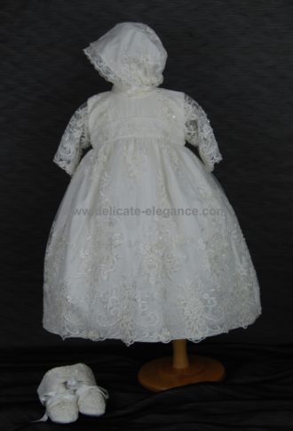 4254: Girls' Silk Christening Dress