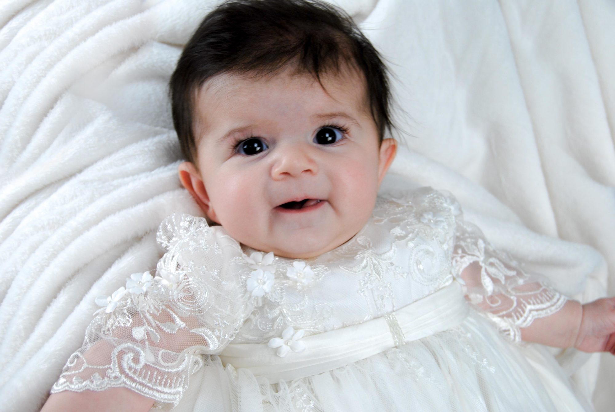 4267: Girls' Silk Christening Gown