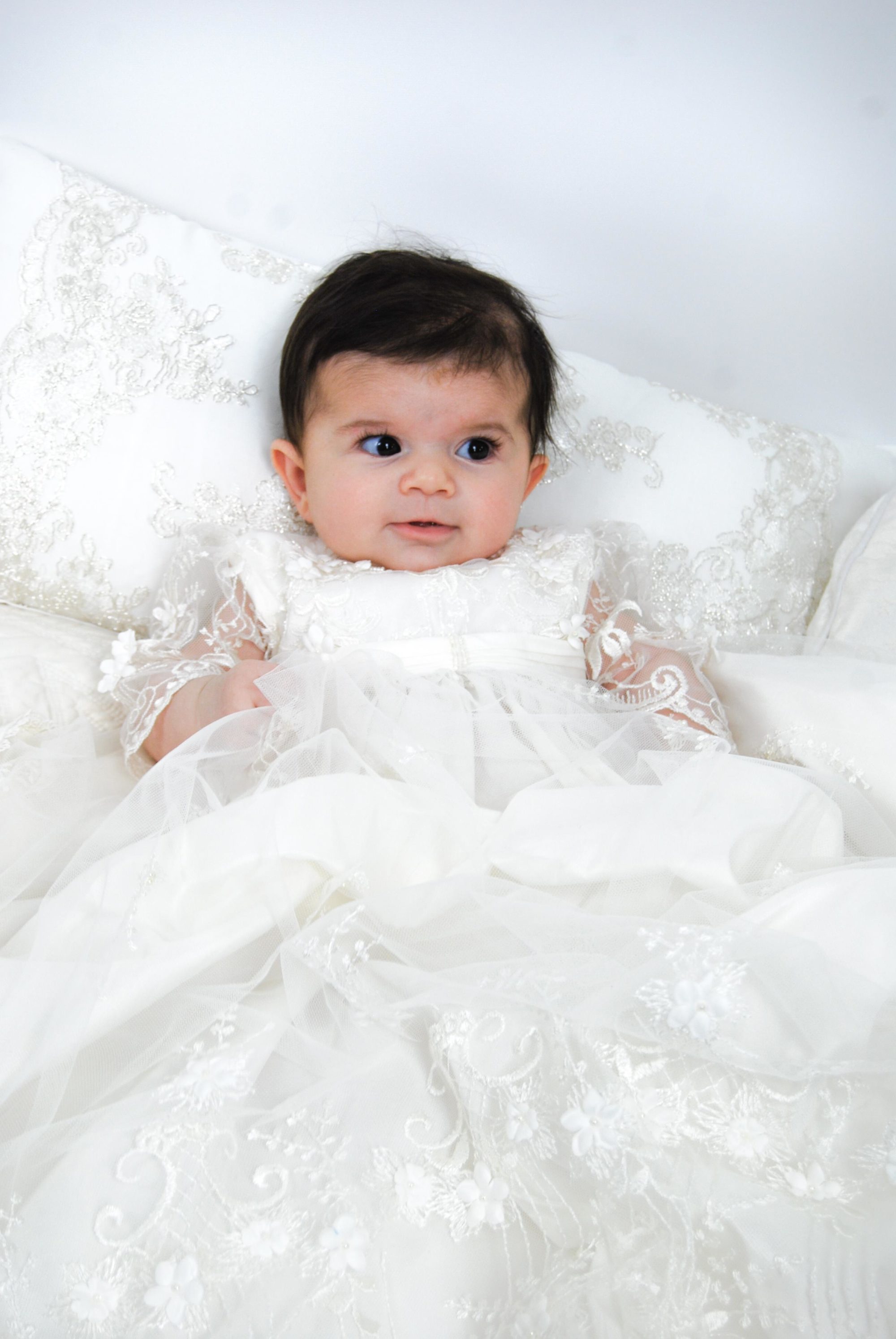 4267: Girls' Silk Christening Gown