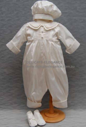 4270: Boys' Silk Christening Romper