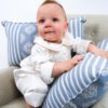 4270: Boys' Silk Christening Romper