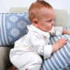 4270: Boys' Silk Christening Romper