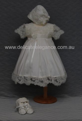 4275: Girls' Silk Christening Dress