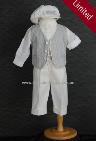 1971 (Grey): Boys' Four-Piece Christening Suit