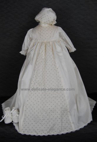 4115: Unisex Silk Christening Gown