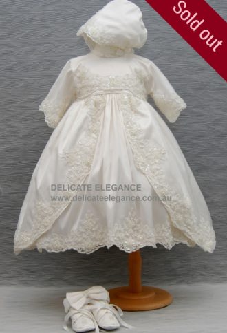 4216D: Girls' Silk Christening Dress