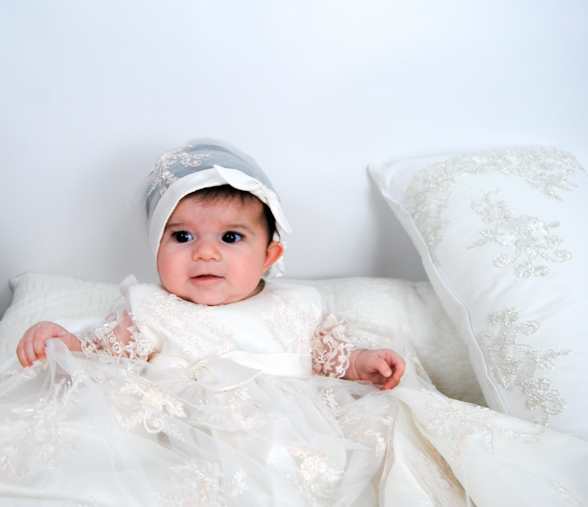 4280: Girls' Silk Christening Gown