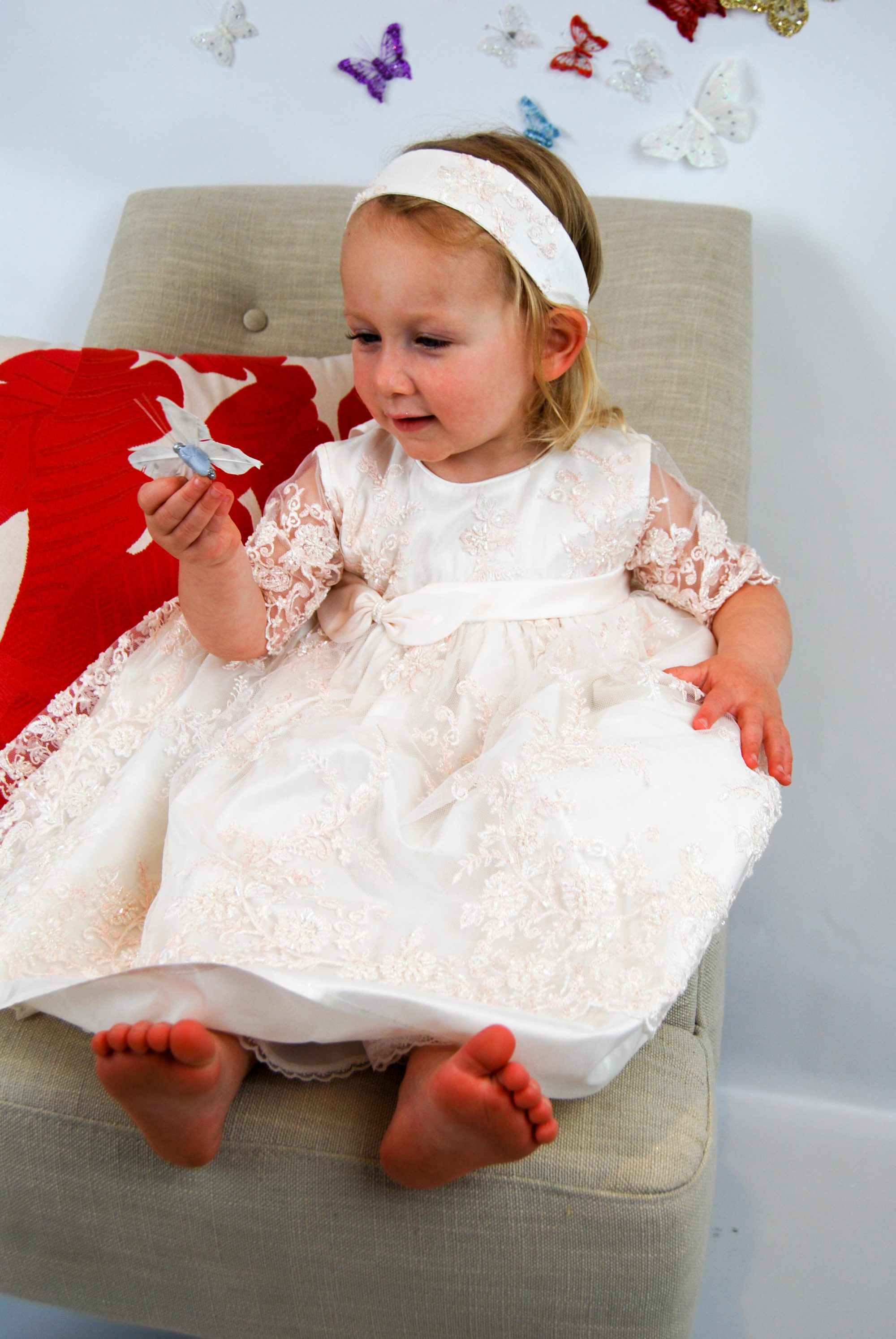 4281: Girls' Silk Christening Dress