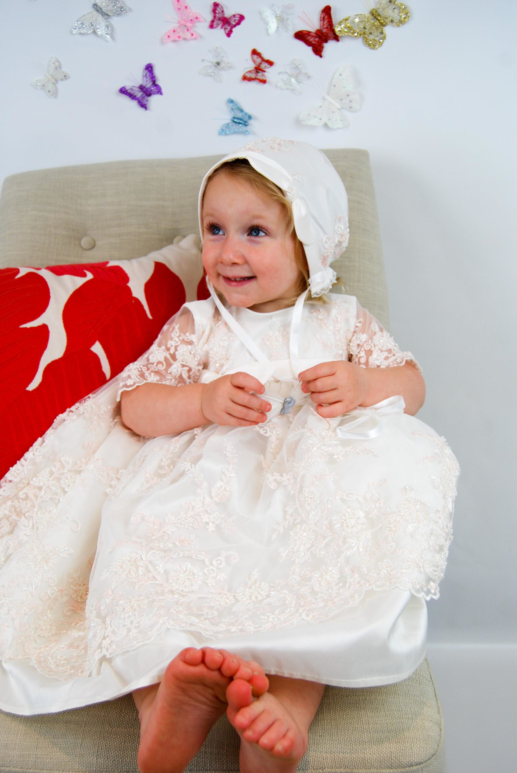 4281: Girls' Silk Christening Dress