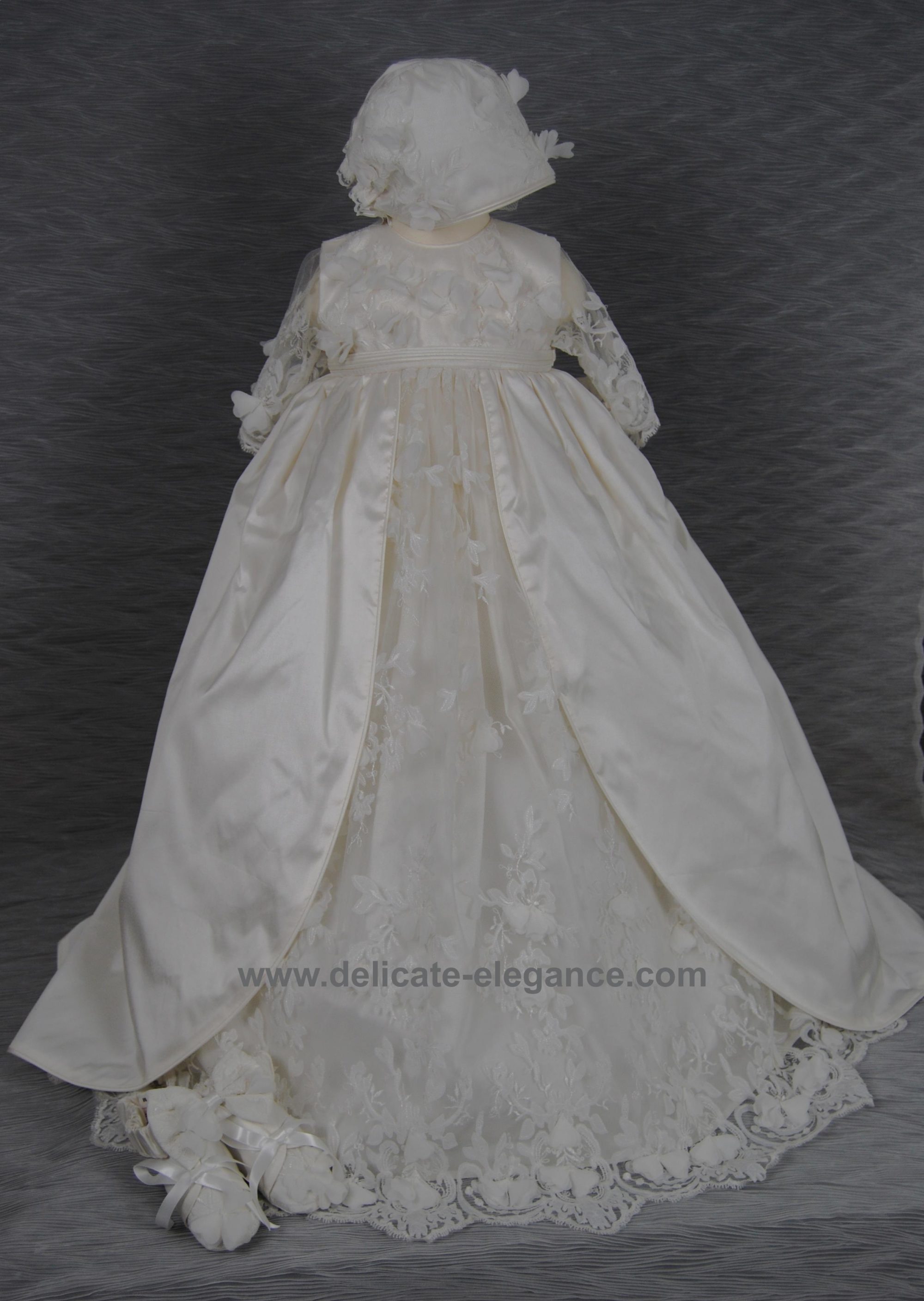 4282: Girls' Silk Christening Gown