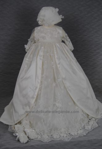 4282: Girls' Silk Christening Gown