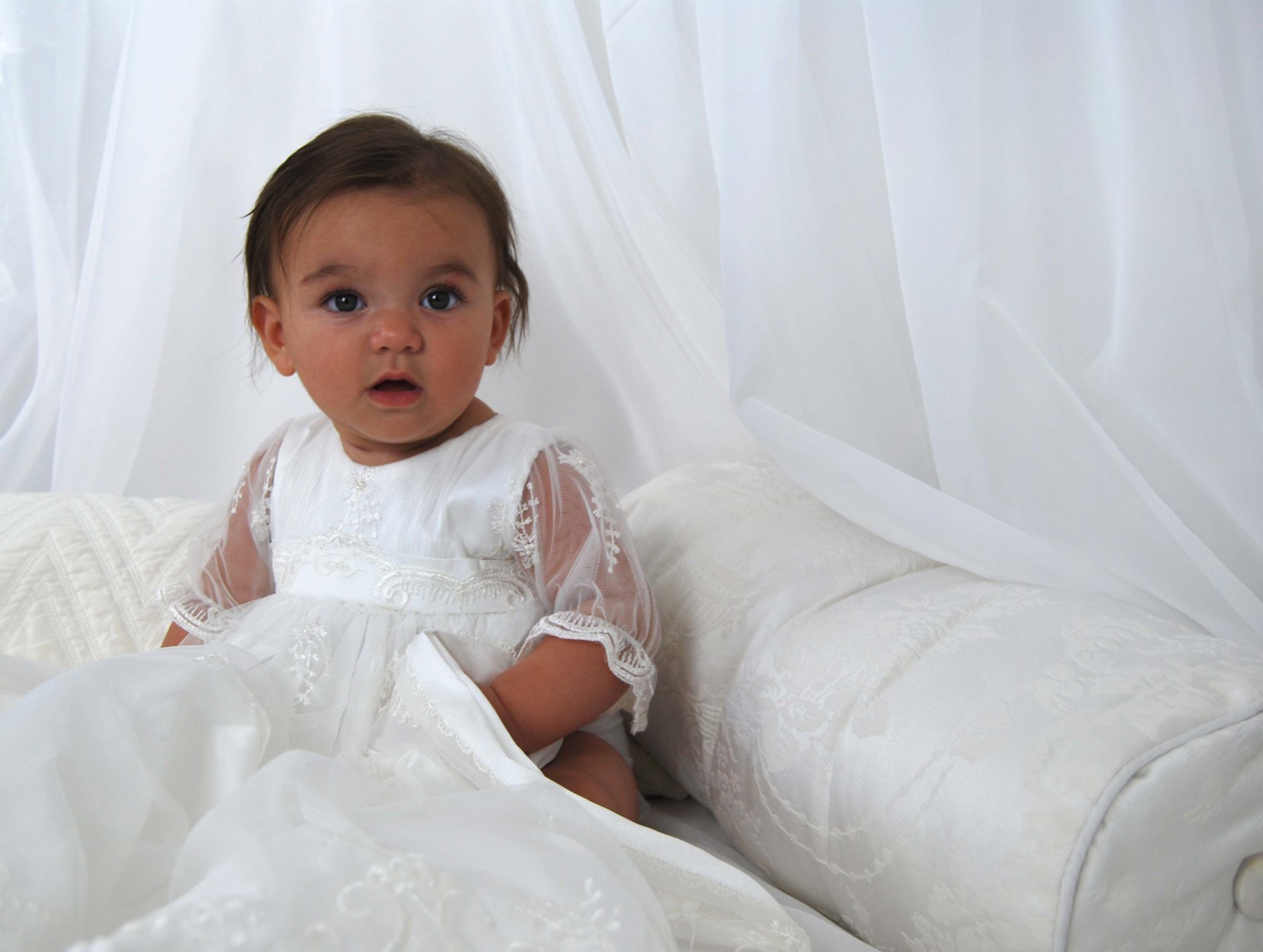 4266 (Ivory Lace): Girls' Christening Gown