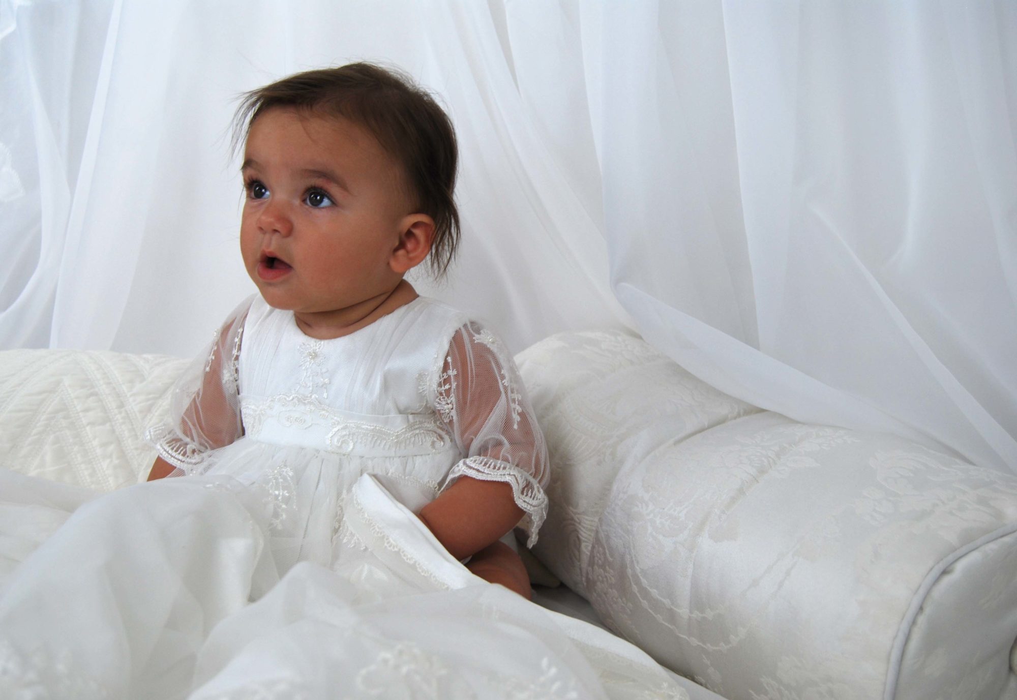 4266 (Ivory Lace): Girls' Christening Gown