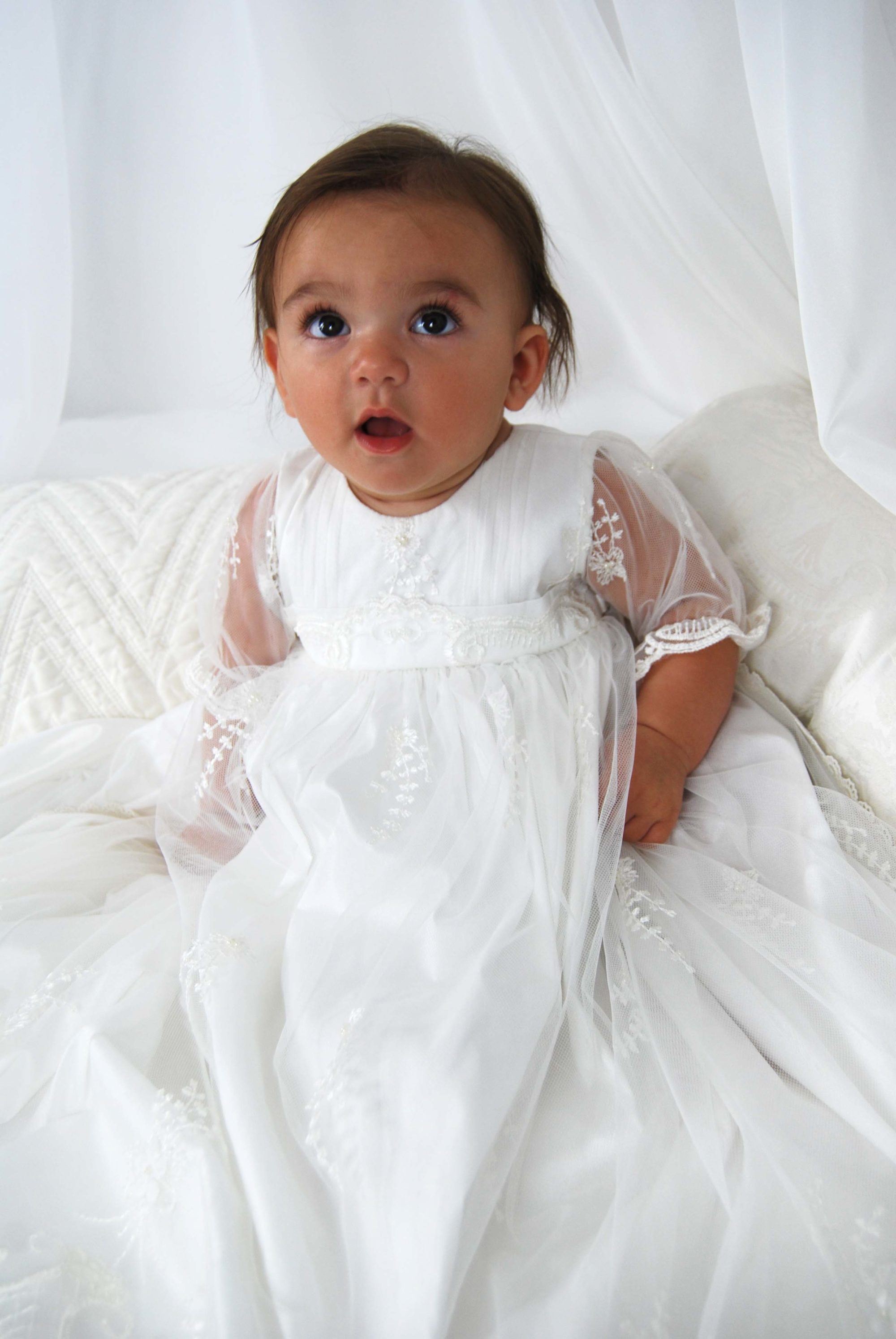 4266 (Ivory Lace): Girls' Christening Gown