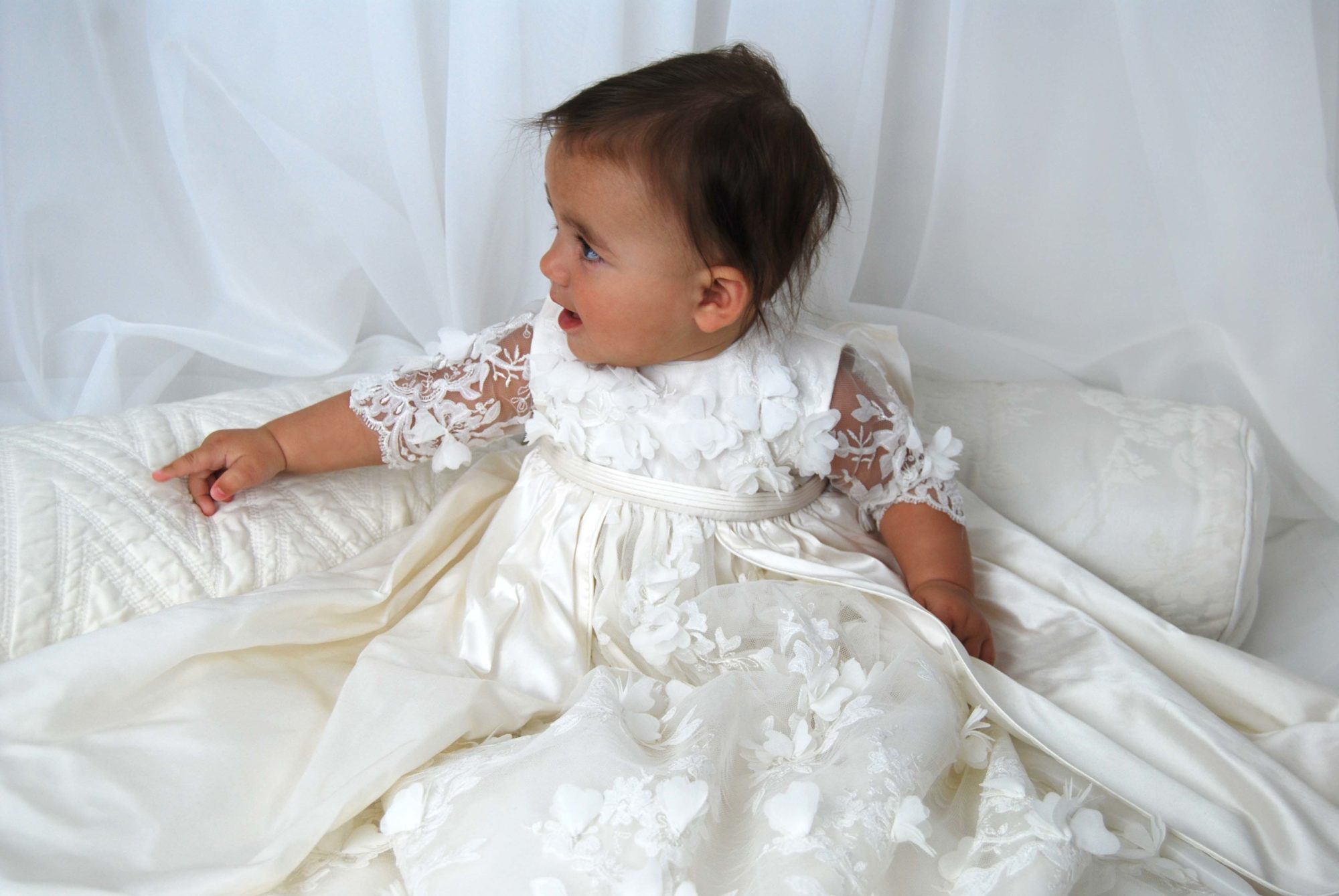 4282: Girls' Silk Christening Gown