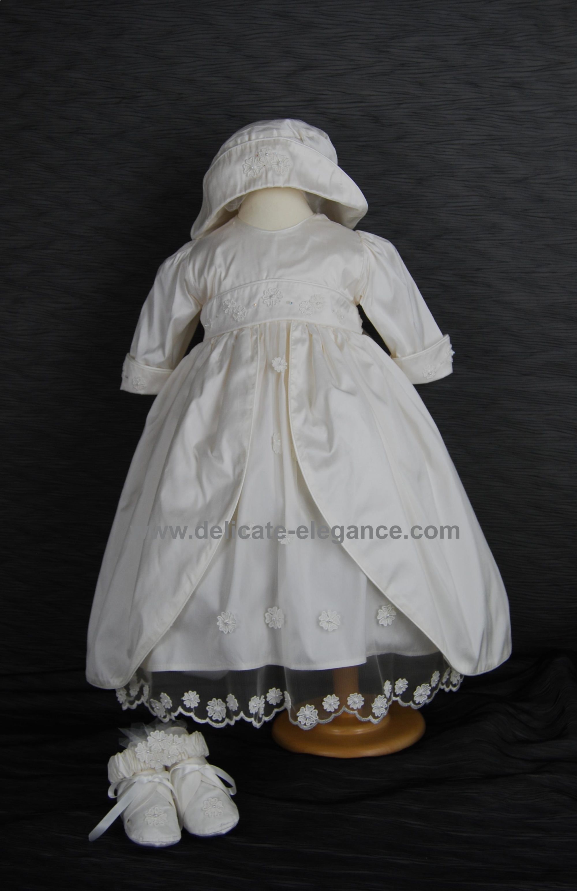 4195: Girls' Silk Christening Dress