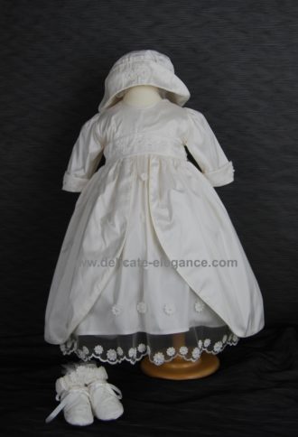 4195: Girls' Silk Christening Dress