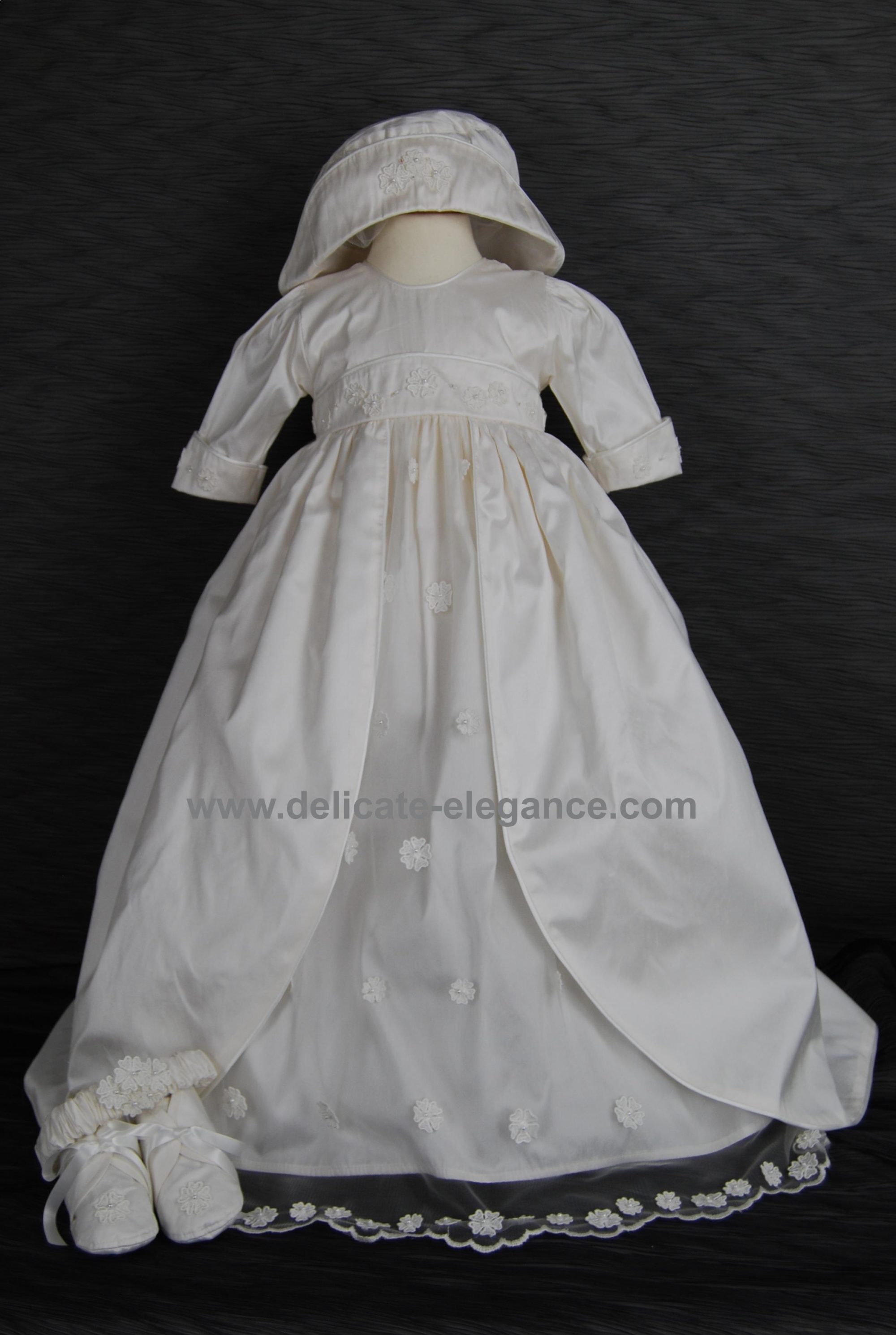 4201: Girls' Silk Christening Gown