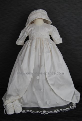 4201: Girls' Silk Christening Gown