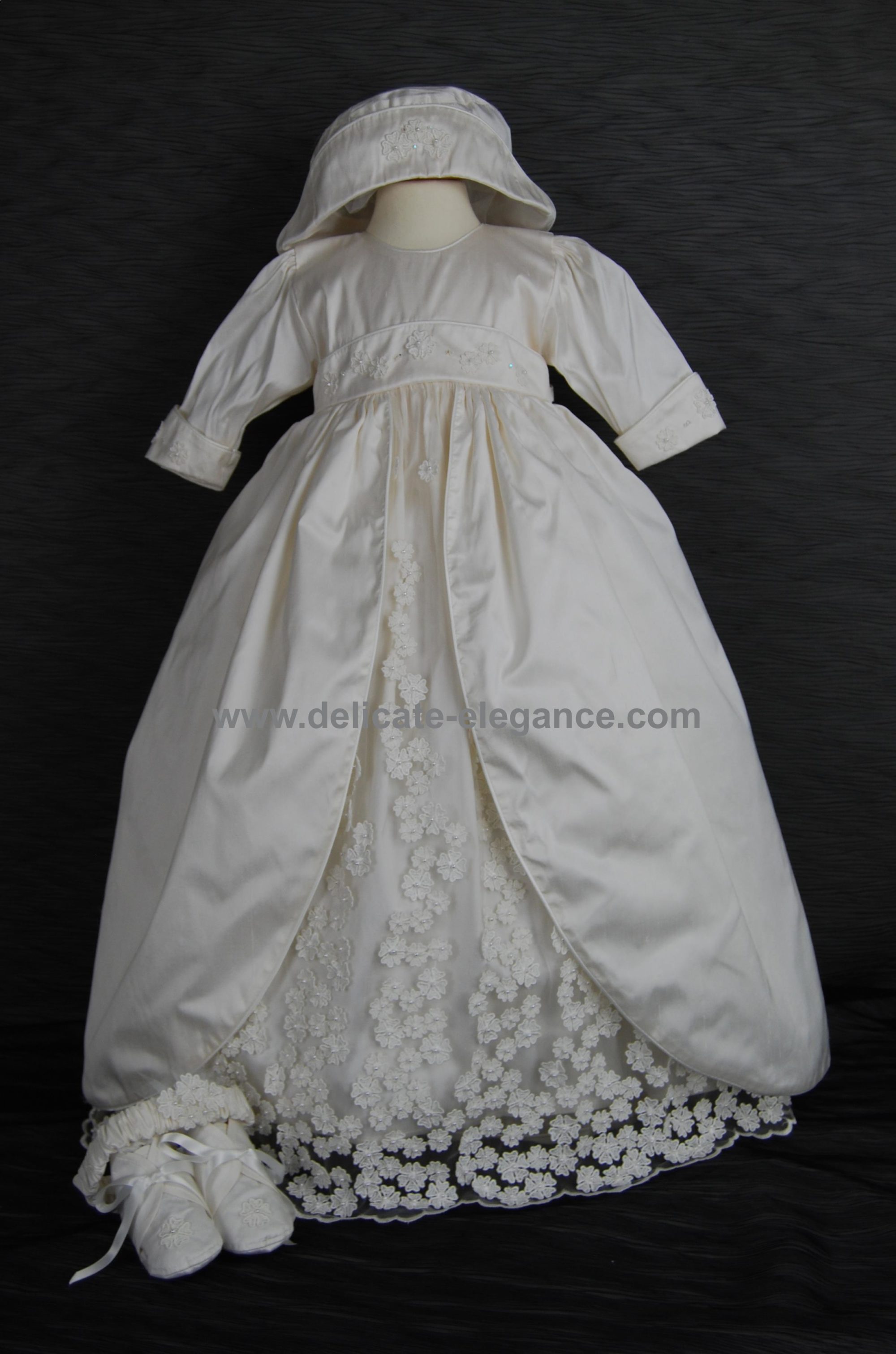 4201B: Girls' Silk Christening Gown