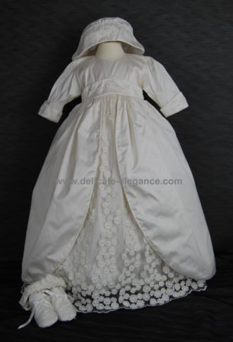 4201B: Girls' Silk Christening Gown