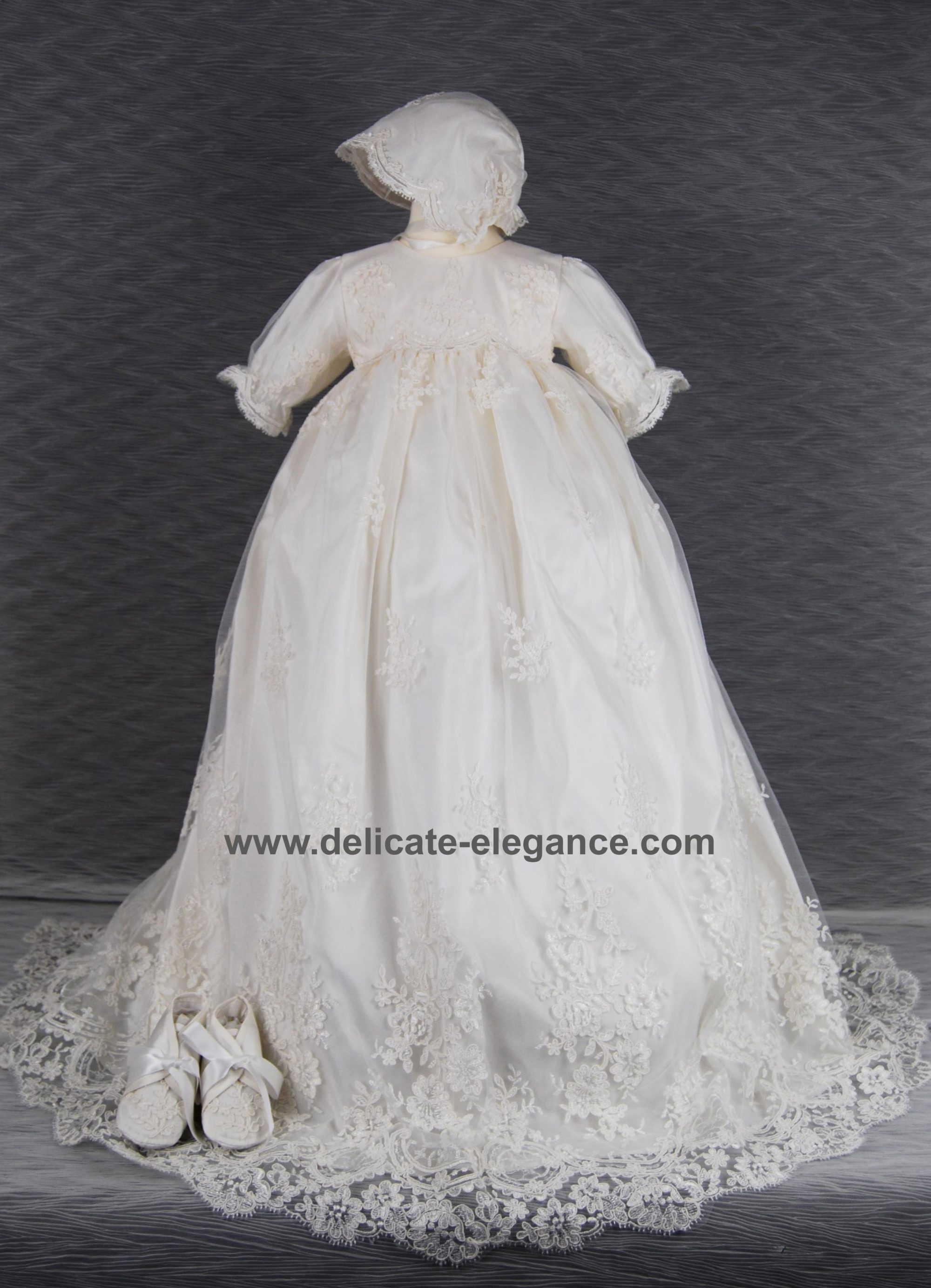 4229: Girls' Silk Christening Gown