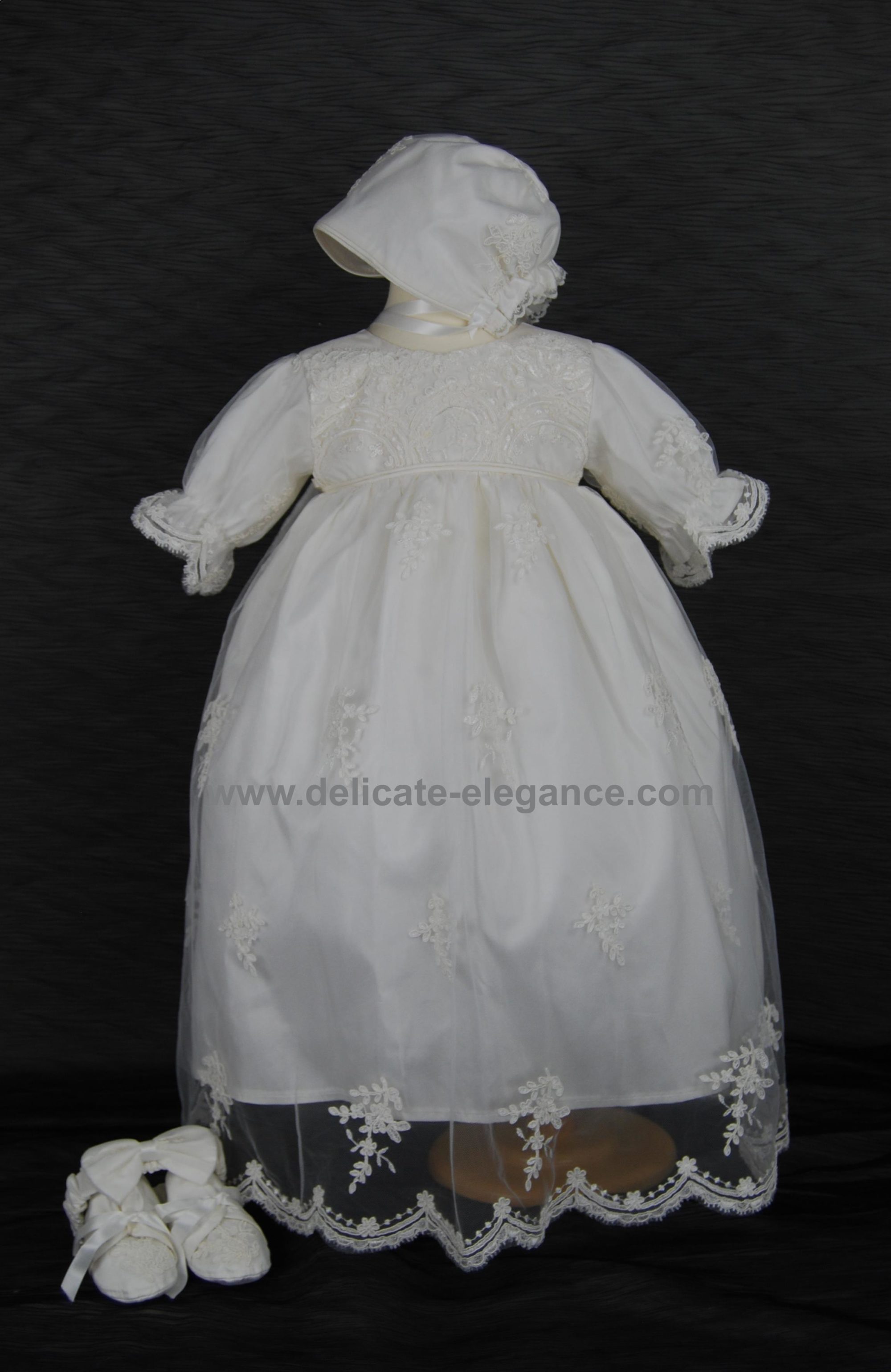 4229SP2: Girls' Silk Christening Gown