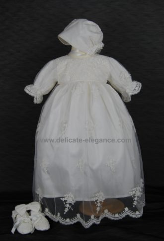 4229SP2: Girls' Silk Christening Gown