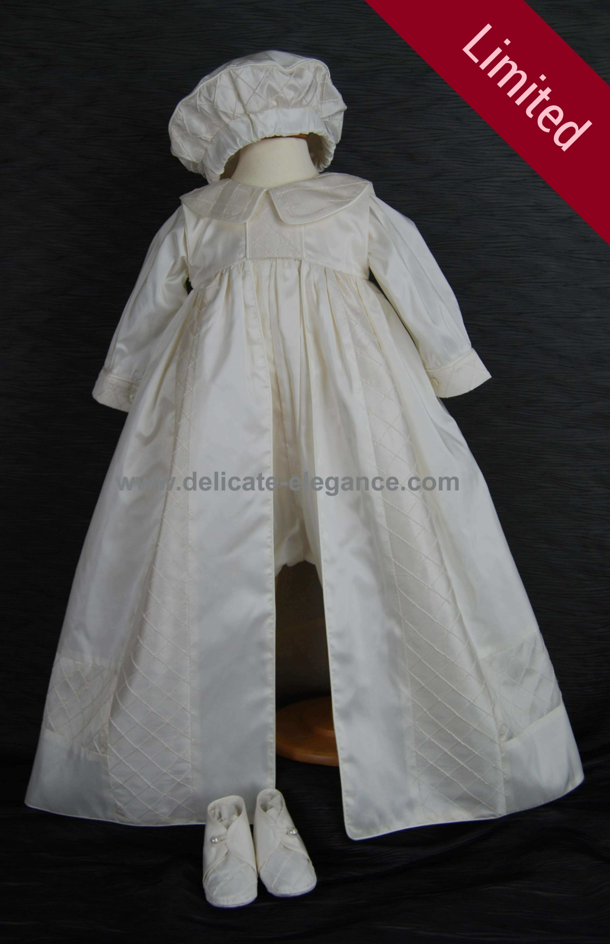 4232: Boys' Silk Christening Romper (part of set)