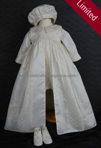 4232: Boys' Silk Christening Romper (part of set)