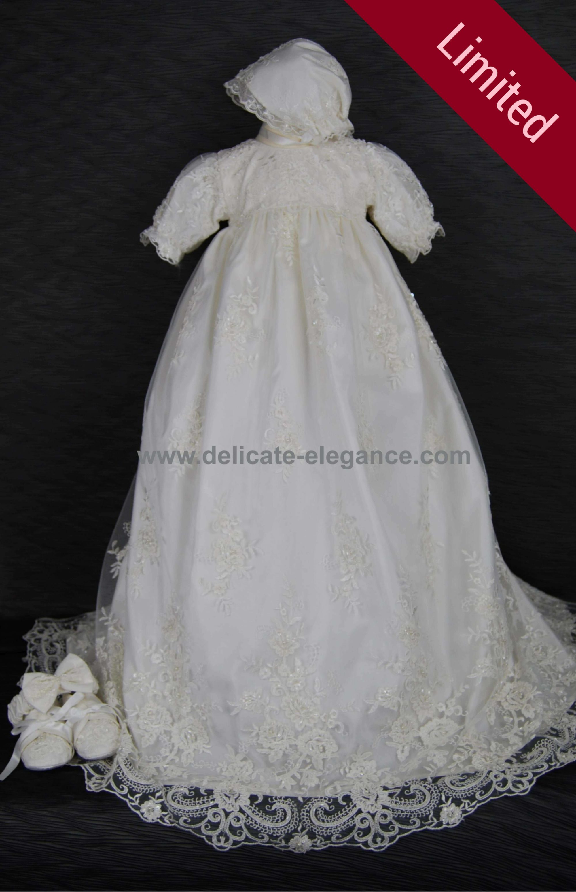 4252: Girls' Silk Christening Gown