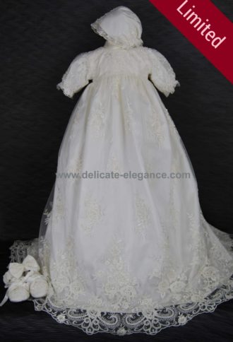 4252: Girls' Silk Christening Gown