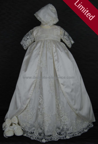 4253: Girls' Silk Christening Gown