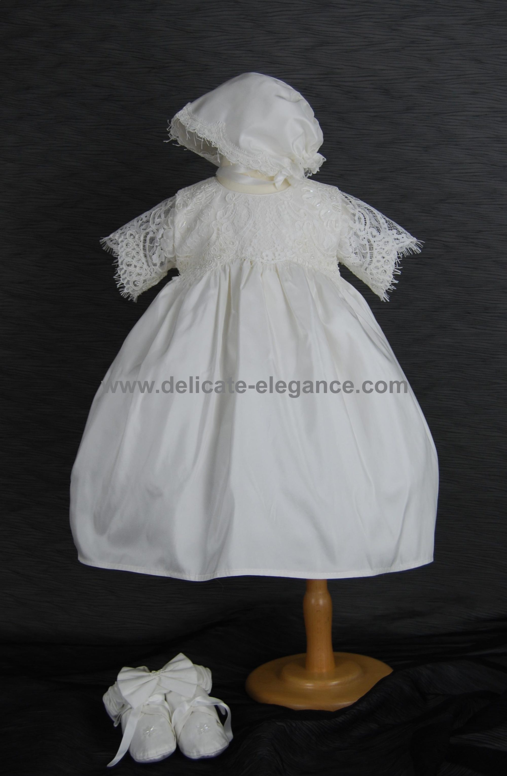 4295-01: Girls' Silk Christening Dress