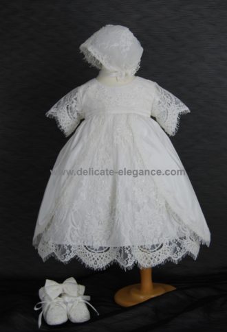 4295-02: Girls' Silk Christening Dress