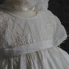 4295PD: Girls' Silk Christening Dress & Lace Pinafore