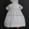 4295PD: Girls' Silk Christening Dress & Lace Pinafore
