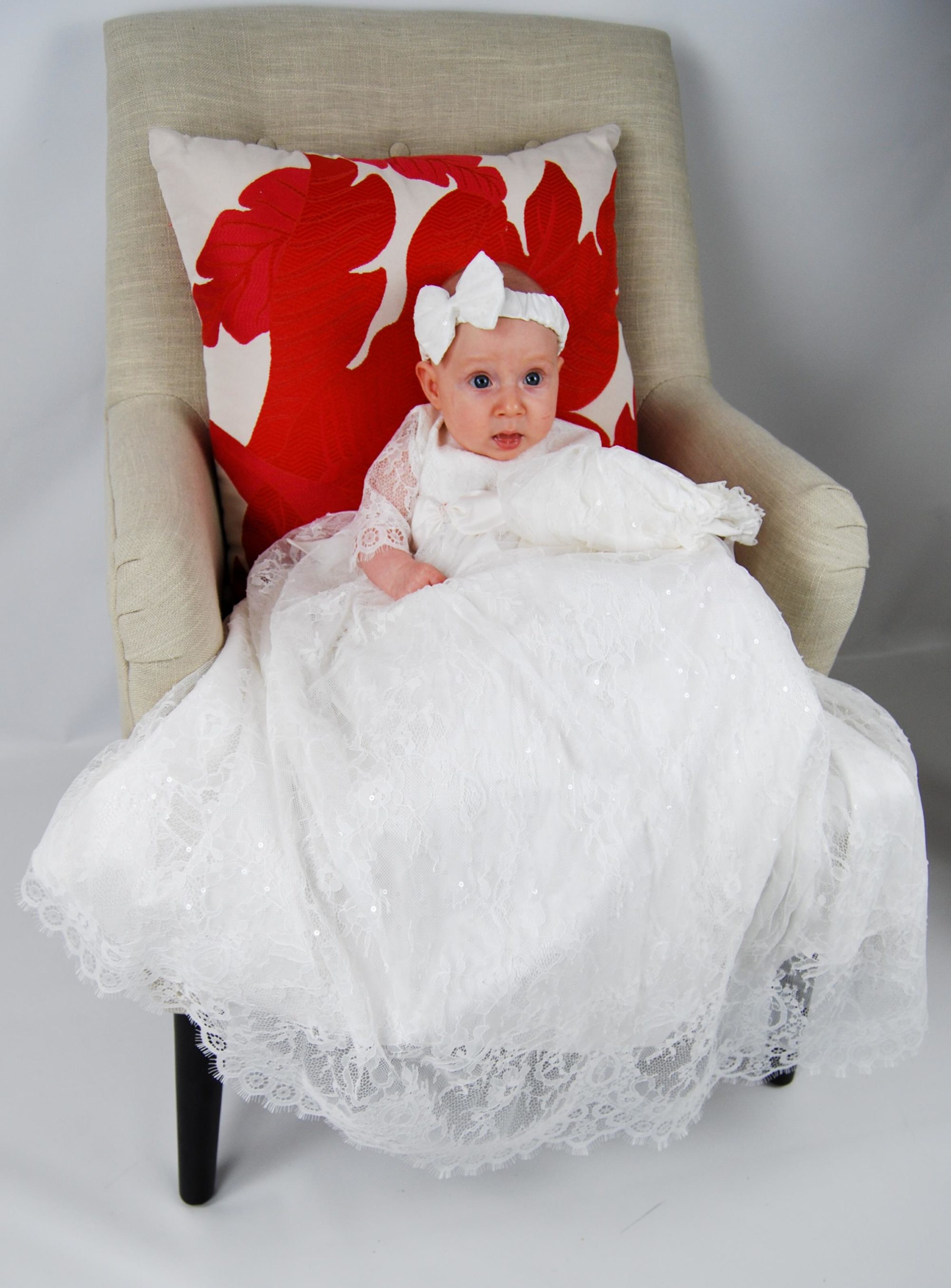 4298: Girls' Silk Christening Gown