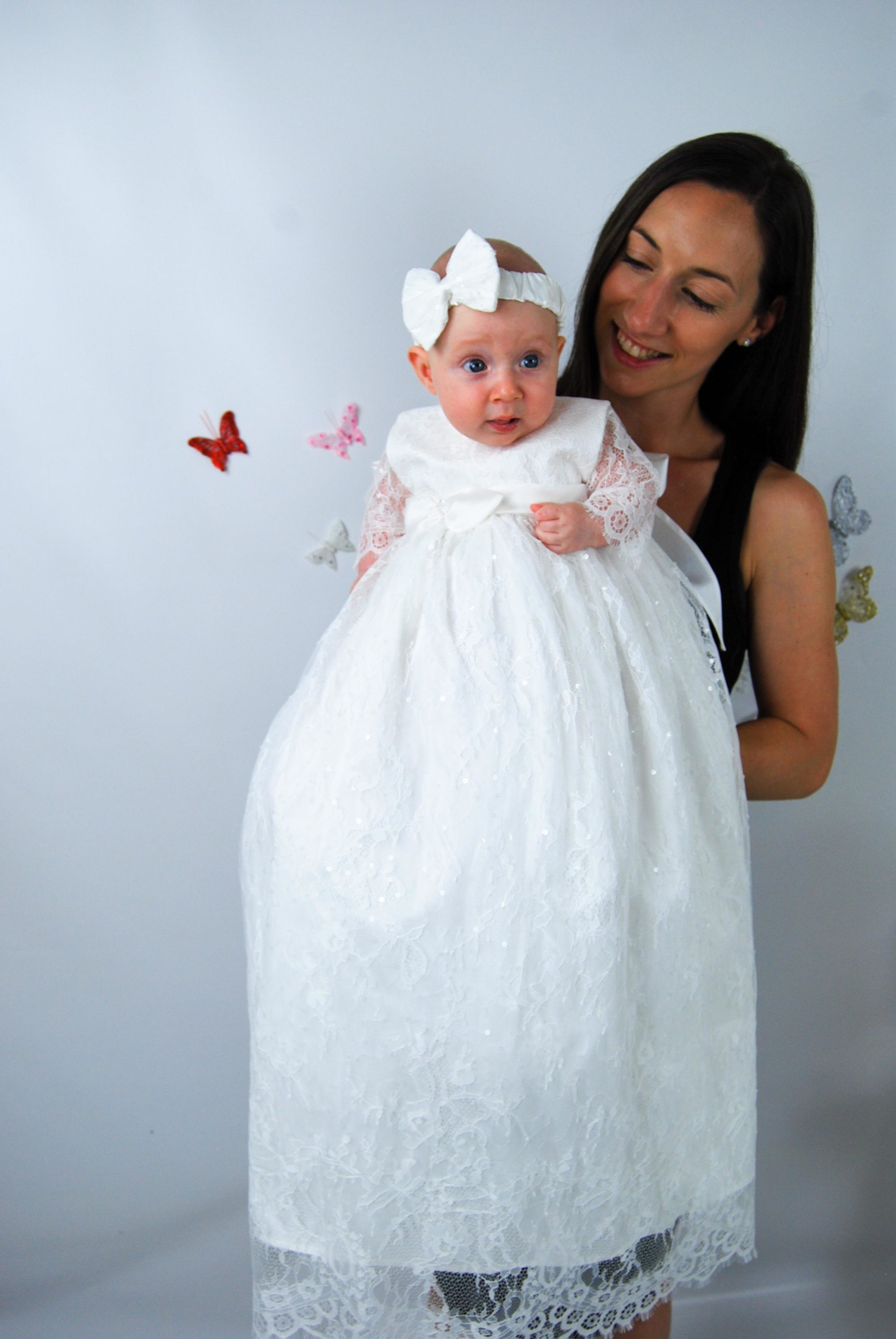 4298: Girls' Silk Christening Gown