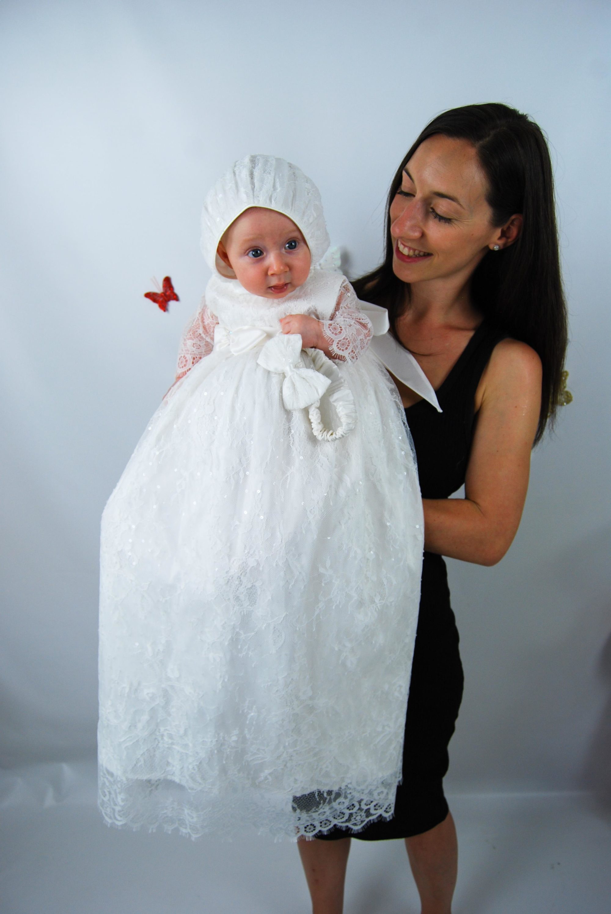 4298: Girls' Silk Christening Gown