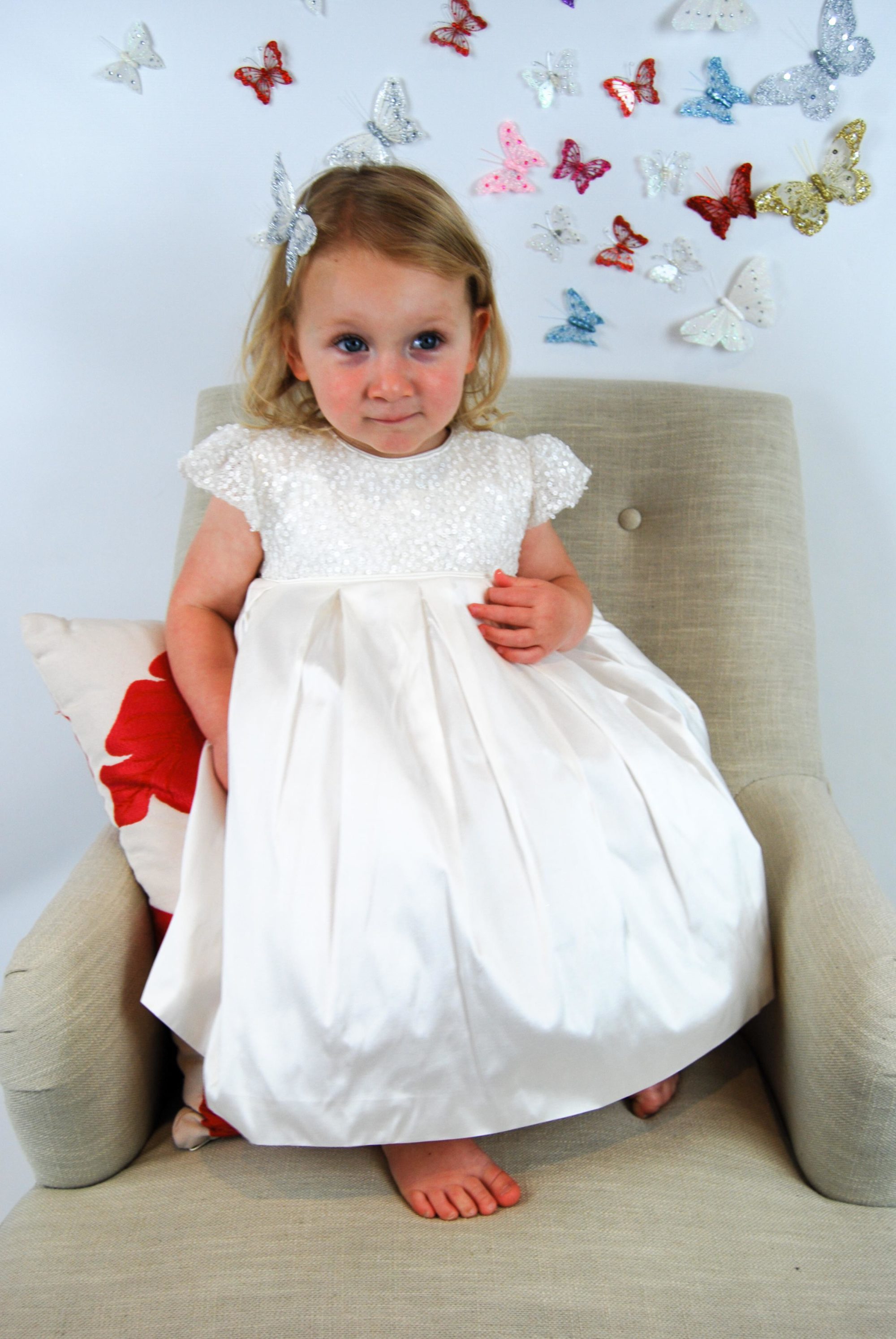 4588: Girls' Silk Christening Dress