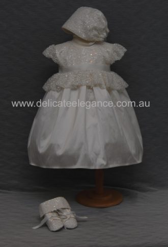 4589: Girls' Silk Christening Dress