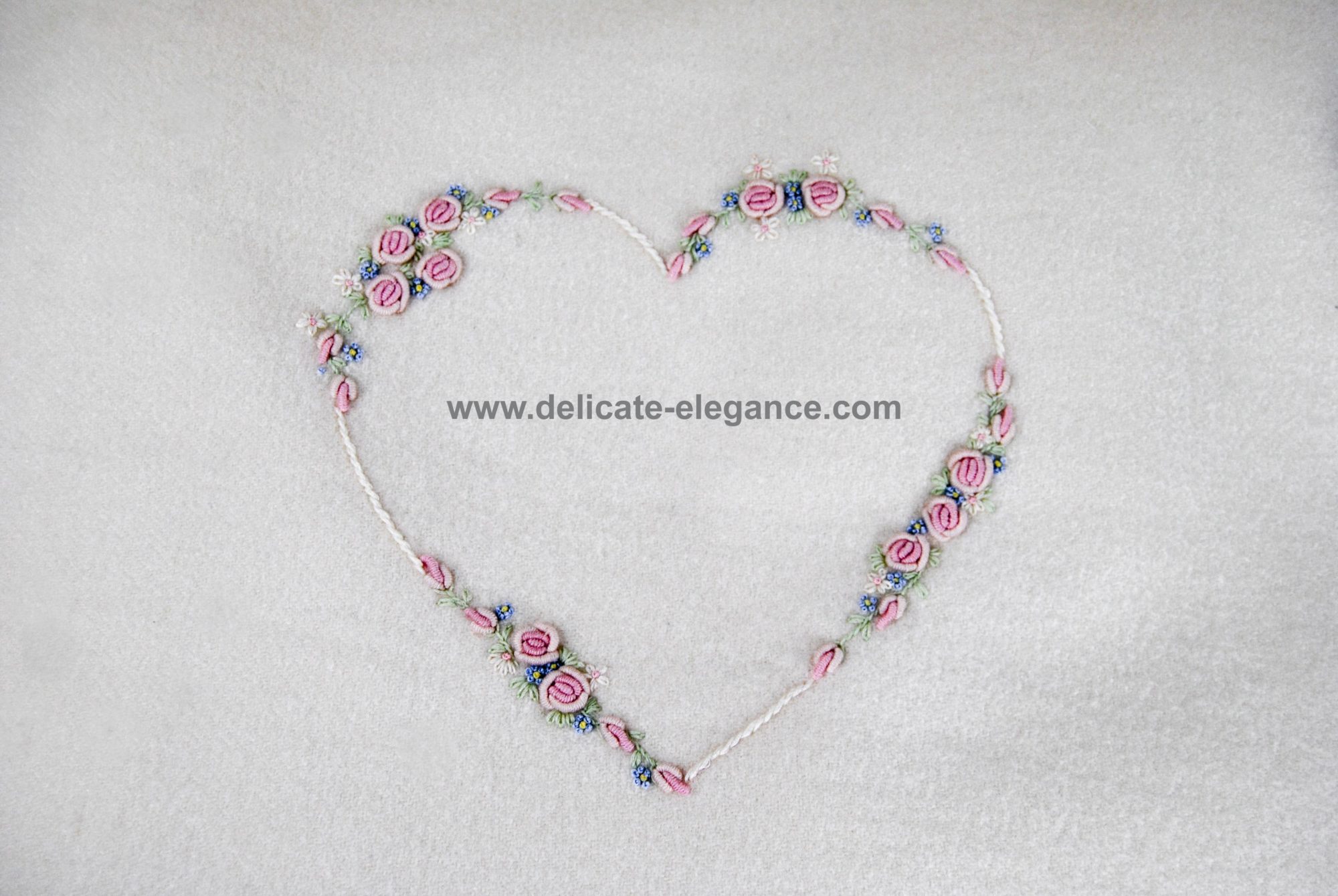 Cot Blanket with Embroidered Heart